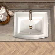 Nantucket Sinks 23 Inch Rectangular Drop-In Ceramic Vanity Sink DI-2320-R1 - view 7