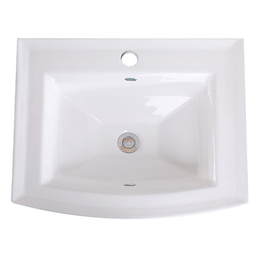 Nantucket Sinks 23 Inch Rectangular Drop-In Ceramic Vanity Sink DI-2320-R1
