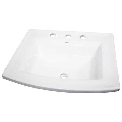 Nantucket Sinks 23 Inch Rectangular Drop-In Ceramic Vanity Sink DI-2320-R8 - view 2
