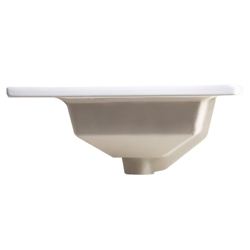 Nantucket Sinks 23 Inch Rectangular Drop-In Ceramic Vanity Sink DI-2320-R8 - view 4