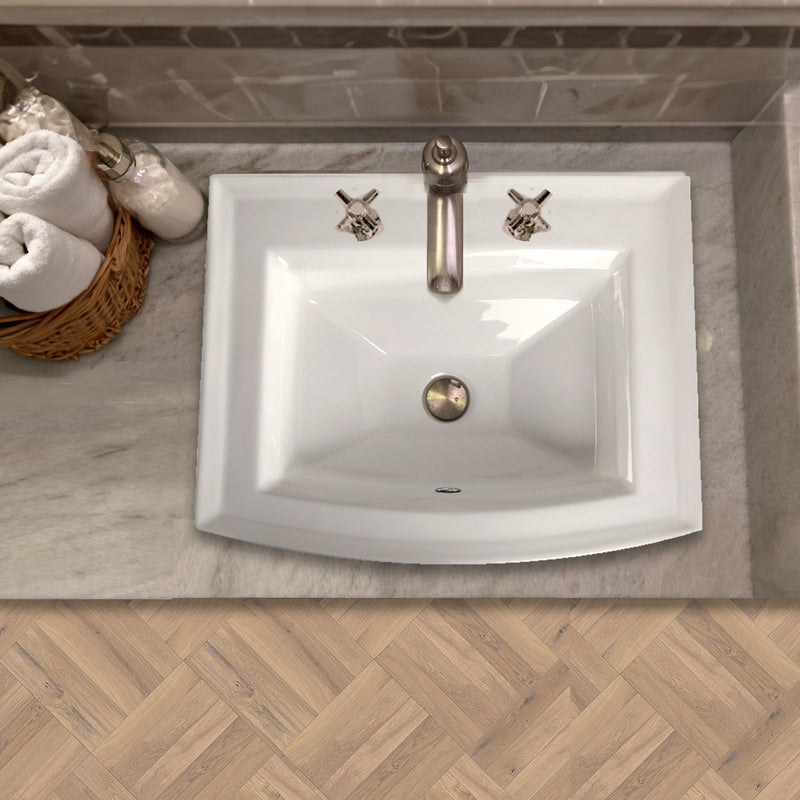 Nantucket Sinks 23 Inch Rectangular Drop-In Ceramic Vanity Sink DI-2320-R8 - view 7