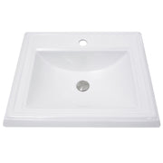 Nantucket Sinks 23 Inch Rectangular Drop-In Ceramic Vanity Sink DI-2418-R1 - view 2