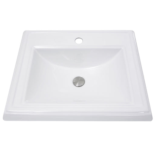 Nantucket Sinks 23 Inch Rectangular Drop-In Ceramic Vanity Sink DI-2418-R1 - view 2