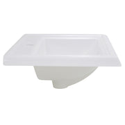 Nantucket Sinks 23 Inch Rectangular Drop-In Ceramic Vanity Sink DI-2418-R1 - view 4