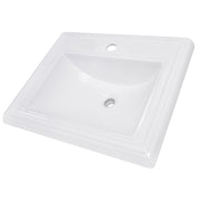 Nantucket Sinks 23 Inch Rectangular Drop-In Ceramic Vanity Sink DI-2418-R1 - view 5