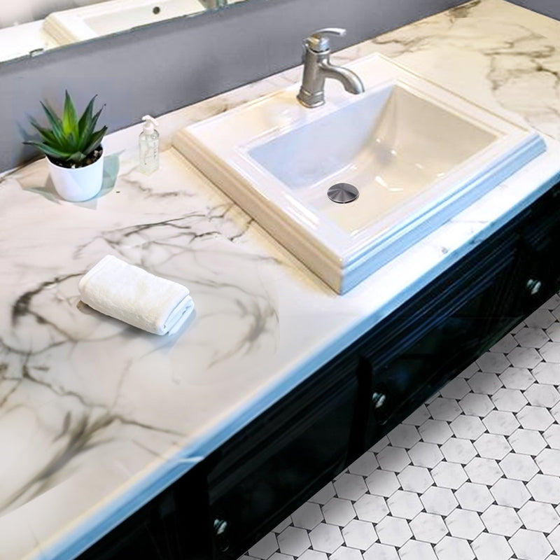 Nantucket Sinks 23 Inch Rectangular Drop-In Ceramic Vanity Sink DI-2418-R1 - view 8