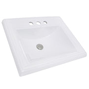 Nantucket Sinks 23 Inch Rectangular Drop-In Ceramic Vanity Sink DI-2418-R4 - view 2