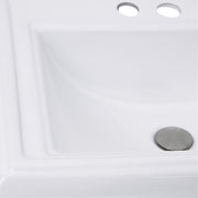 Nantucket Sinks 23 Inch Rectangular Drop-In Ceramic Vanity Sink DI-2418-R4 - view 3