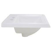Nantucket Sinks 23 Inch Rectangular Drop-In Ceramic Vanity Sink DI-2418-R4 - view 4