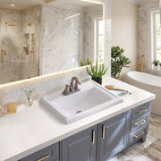 Nantucket Sinks 23 Inch Rectangular Drop-In Ceramic Vanity Sink DI-2418-R4 - view 6