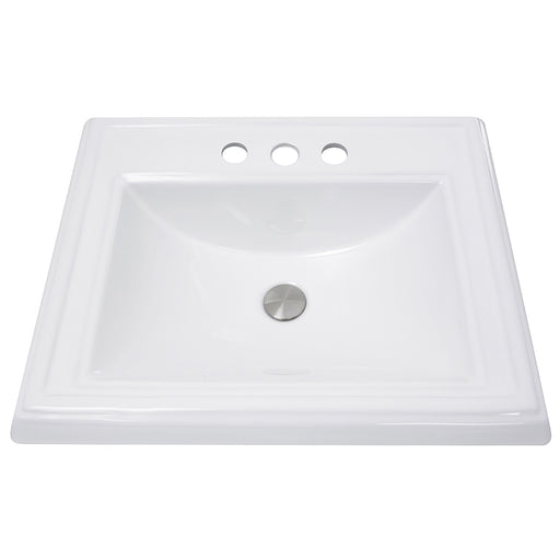 Nantucket Sinks 23 Inch Rectangular Drop-In Ceramic Vanity Sink DI-2418-R4