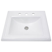 Nantucket Sinks 23 Inch Rectangular Drop-In Ceramic Vanity Sink DI-2418-R8 - view 2
