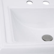 Nantucket Sinks 23 Inch Rectangular Drop-In Ceramic Vanity Sink DI-2418-R8 - view 3