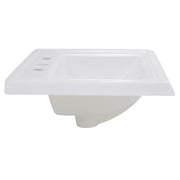Nantucket Sinks 23 Inch Rectangular Drop-In Ceramic Vanity Sink DI-2418-R8 - view 4