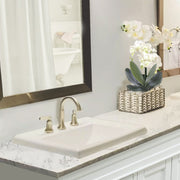 Nantucket Sinks 23 Inch Rectangular Drop-In Ceramic Vanity Sink DI-2418-R8 - view 6