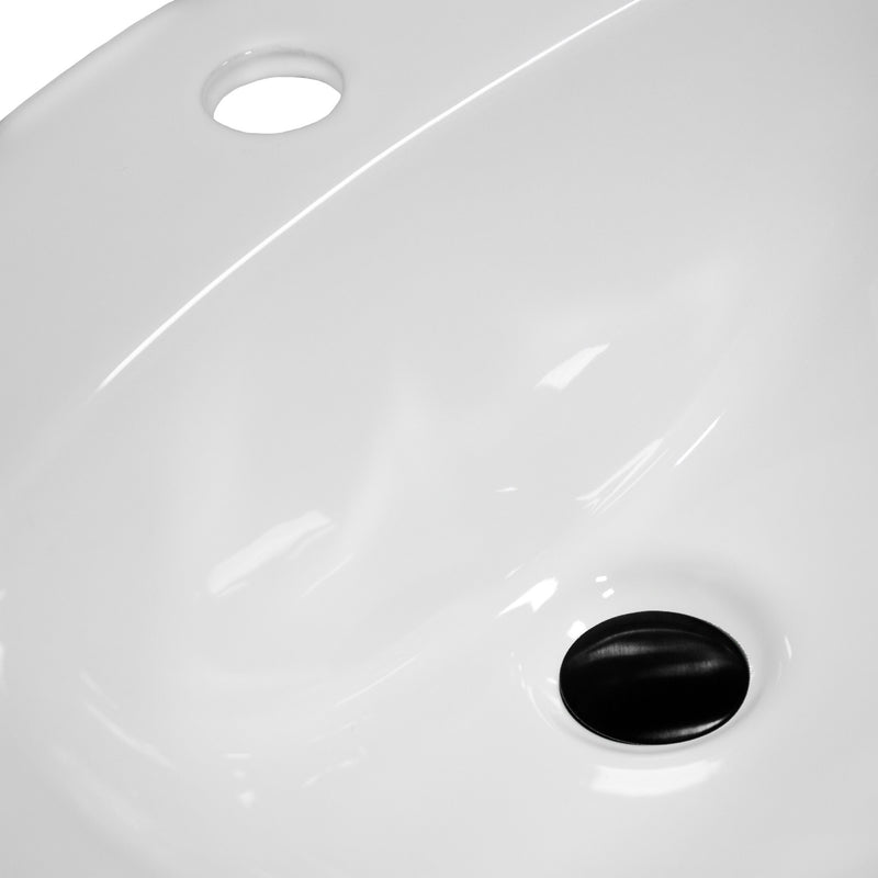 Nantucket Sinks 20.25 Inch Drop-In Ceramic Vanity Sink DI2017-1 - view 3