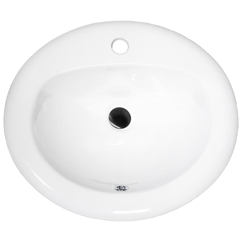 Nantucket Sinks 20.25 Inch Drop-In Ceramic Vanity Sink DI2017-1