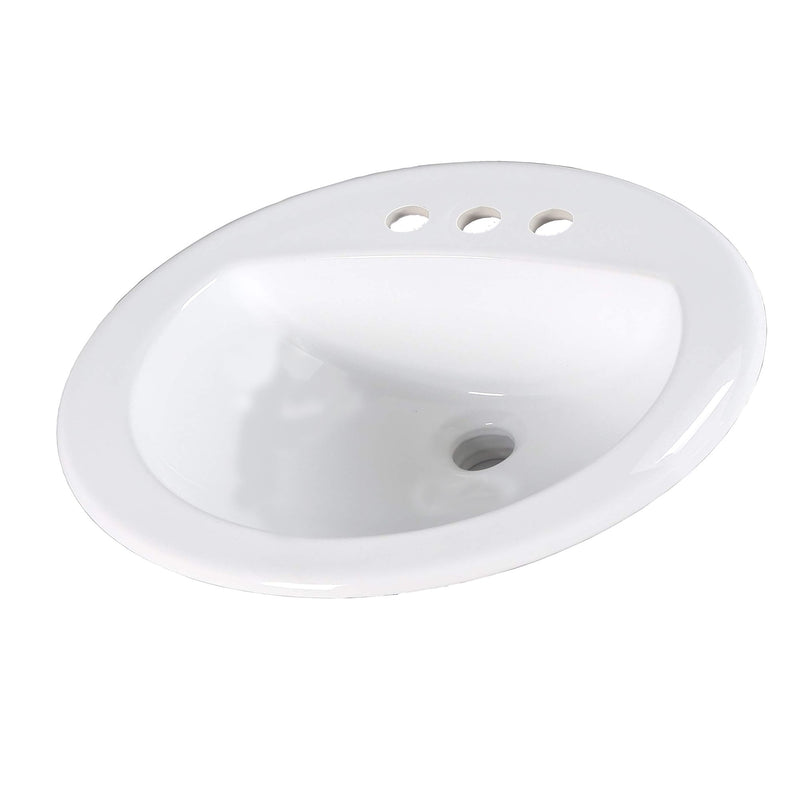 Nantucket Sinks 20.25 Inch Drop-In Ceramic Vanity Sink DI2017-4 - view 2