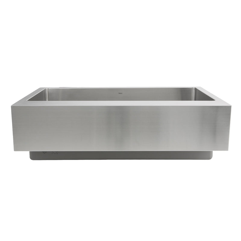 Nantucket Sinks EZApron33 Patented Design Pro Series Single Bowl Undermount Stainless Steel Kitchen Sink with 7 Inch Apron Front - view 4