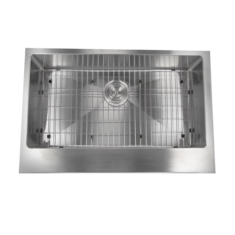Nantucket Sinks EZApron33-5.5 Patented Design Pro Series Single Bowl Undermount Stainless Steel Kitchen Sink with 5.5 Inch Apron Front - view 2