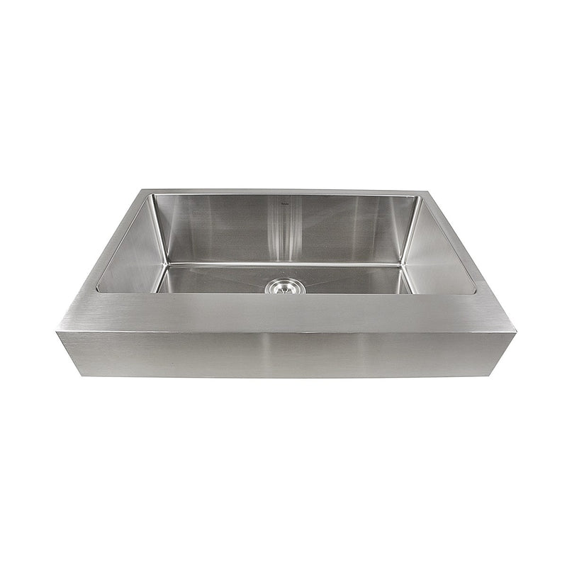 Nantucket Sinks EZApron33-5.5 Patented Design Pro Series Single Bowl Undermount Stainless Steel Kitchen Sink with 5.5 Inch Apron Front - view 3