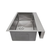Nantucket Sinks EZApron33-5.5 Patented Design Pro Series Single Bowl Undermount Stainless Steel Kitchen Sink with 5.5 Inch Apron Front - view 4