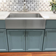 Nantucket Sinks EZApron33-9 Patented Design Pro Series Single Bowl Undermount Stainless Steel Kitchen Sink with 9 Inch Apron Front - view 7