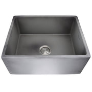 Nantucket Sinks 23-Inch Farmhouse Fireclay Sink with Concrete Finish FCFS2418S-Concrete - view 2