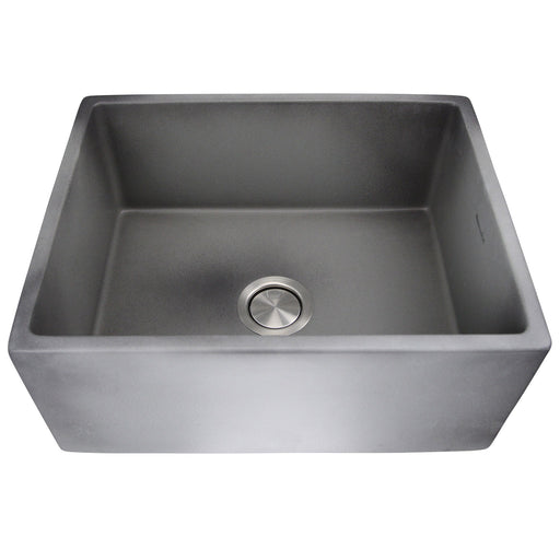 Nantucket Sinks 23-Inch Farmhouse Fireclay Sink with Concrete Finish FCFS2418S-Concrete - view 2