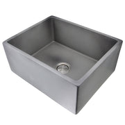 Nantucket Sinks 23-Inch Farmhouse Fireclay Sink with Concrete Finish FCFS2418S-Concrete - view 4