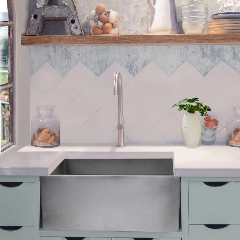 Nantucket Sinks 23-Inch Farmhouse Fireclay Sink with Concrete Finish FCFS2418S-Concrete - view 5
