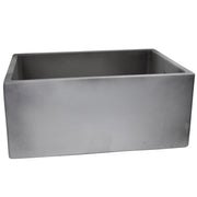 Nantucket Sinks 23-Inch Farmhouse Fireclay Sink with Concrete Finish FCFS2418S-Concrete