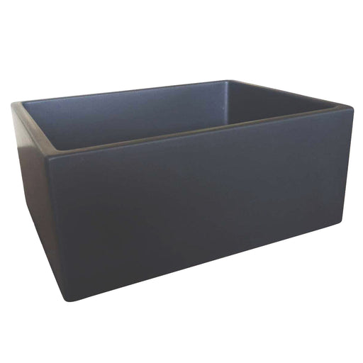 Nantucket Sinks 23-Inch Farmhouse Fireclay Sink with Matte Black Finish FCFS2418S-MatteBlack - view 2