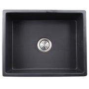 Nantucket Sinks 23-Inch Farmhouse Fireclay Sink with Matte Black Finish FCFS2418S-MatteBlack - view 3