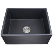 Nantucket Sinks 23-Inch Farmhouse Fireclay Sink with Matte Black Finish FCFS2418S-MatteBlack - view 4