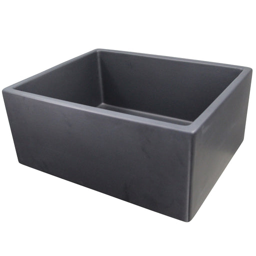 Nantucket Sinks 23-Inch Farmhouse Fireclay Sink with Matte Black Finish FCFS2418S-MatteBlack
