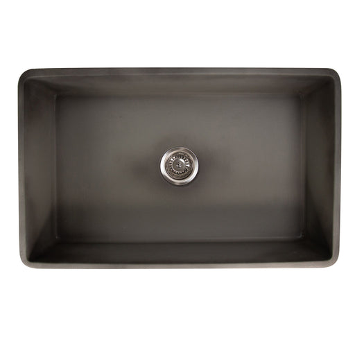 Nantucket Sinks 30-Inch Farmhouse Fireclay Sink with Concrete Finish FCFS3020S-Concrete - view 2
