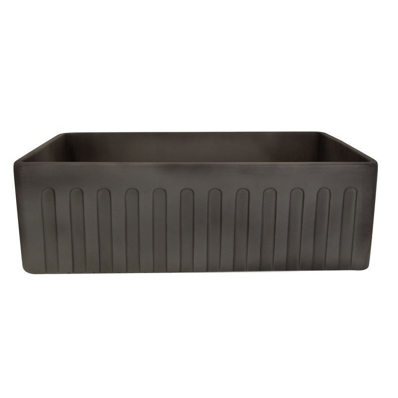Nantucket Sinks 30-Inch Farmhouse Fireclay Sink with Concrete Finish FCFS3020S-Concrete - view 6