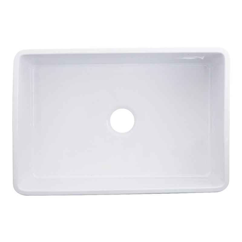 Nantucket Sinks 30-Inch Farmhouse Fireclay Sink with Filigree Apron FCFS3020S-Filigree - view 4