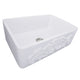 Nantucket Sinks 30-Inch Farmhouse Fireclay Sink with Filigree Apron FCFS3020S-Filigree