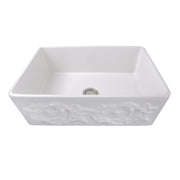 Nantucket Sinks 30-Inch Farmhouse Fireclay Sink with Grapes Apron FCFS3020S-Grapes - view 3