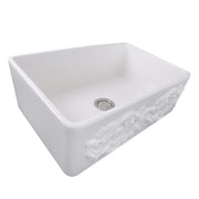 Nantucket Sinks 30-Inch Farmhouse Fireclay Sink with Grapes Apron FCFS3020S-Grapes - view 5