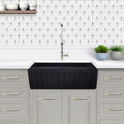 Nantucket Sinks 30-Inch Farmhouse Fireclay Sink with Matte Black Finish FCFS3020S-MatteBlack - view 8