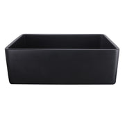 Nantucket Sinks 30-Inch Farmhouse Fireclay Sink with Matte Black Finish FCFS3020S-MatteBlack