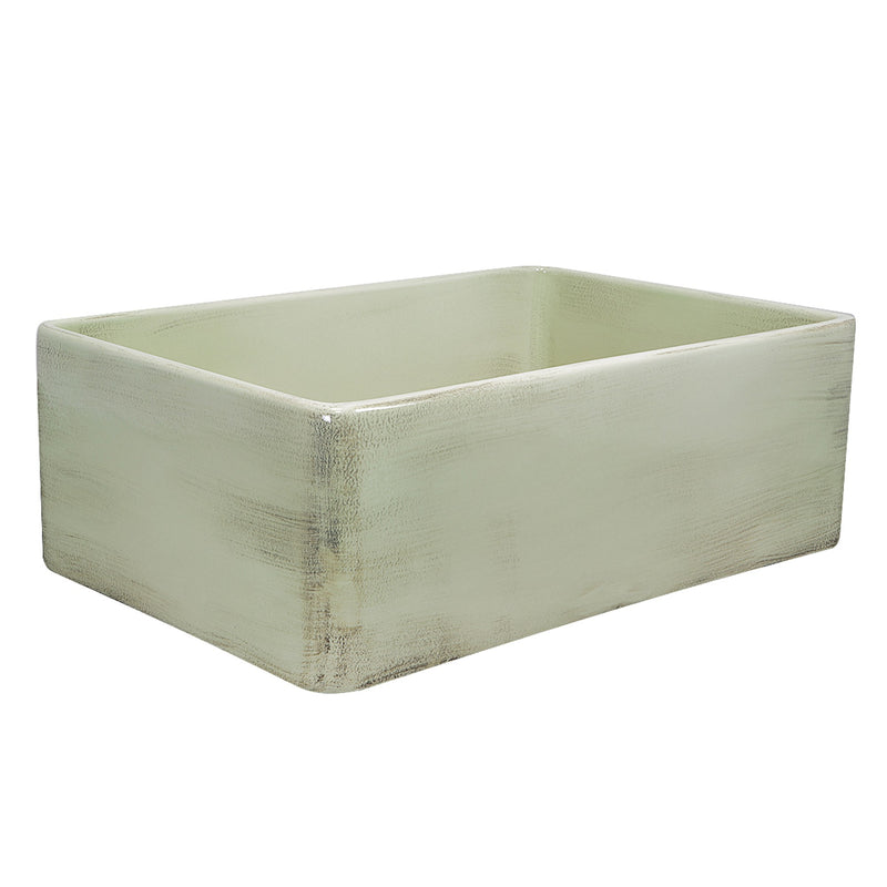 Nantucket Sinks 30-Inch Farmhouse Fireclay Sink with Shabby Green Finish FCFS3020S-ShabbyGreen - view 4