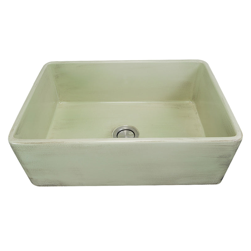 Nantucket Sinks 30-Inch Farmhouse Fireclay Sink with Shabby Green Finish FCFS3020S-ShabbyGreen - view 6