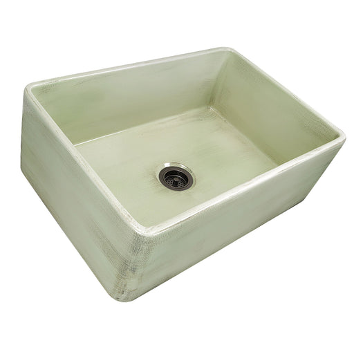 Nantucket Sinks 30-Inch Farmhouse Fireclay Sink with Shabby Green Finish FCFS3020S-ShabbyGreen
