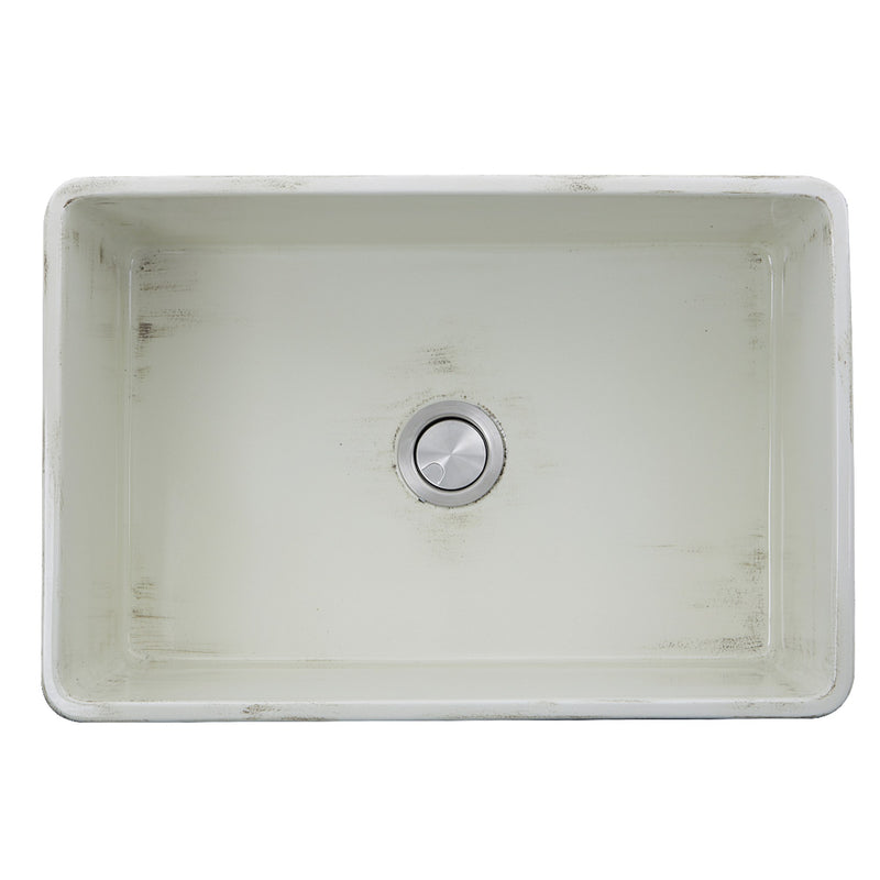 Nantucket Sinks 30-Inch Farmhouse Fireclay Sink with Shabby Straw Finish FCFS3020S-ShabbyStraw - view 3