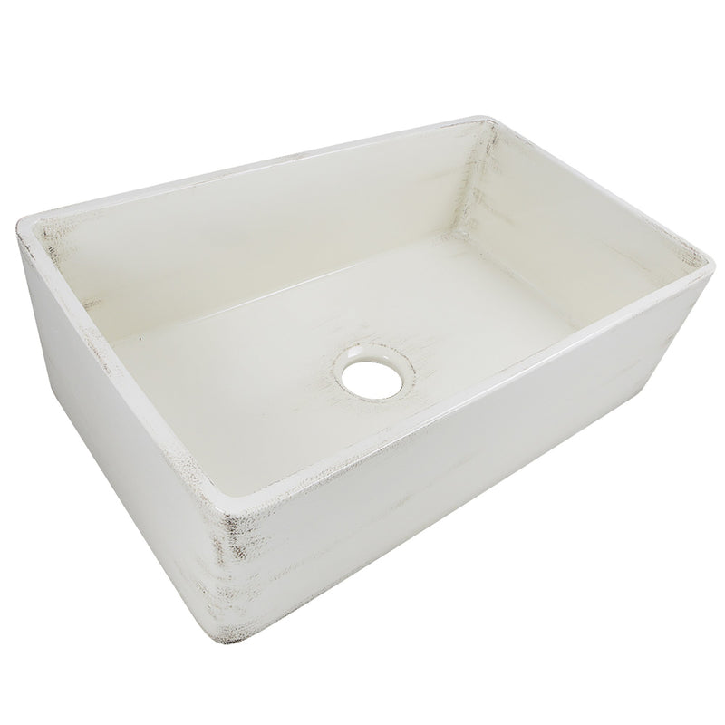 Nantucket Sinks 30-Inch Farmhouse Fireclay Sink with Shabby Straw Finish FCFS3020S-ShabbyStraw - view 5