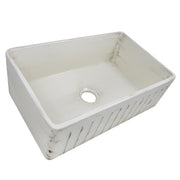 Nantucket Sinks 30-Inch Farmhouse Fireclay Sink with Shabby Straw Finish FCFS3020S-ShabbyStraw - view 6